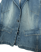 Vintage John F. Gee Women's Denim Vest Small - Funkify
