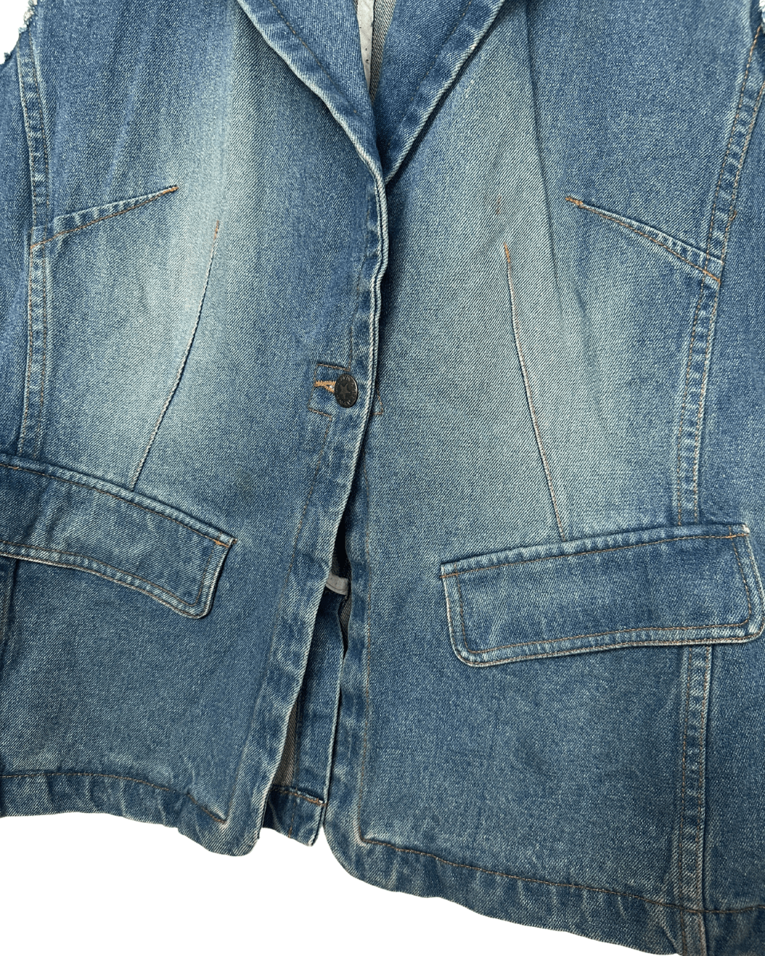 Vintage John F. Gee Women's Denim Vest Small - Funkify