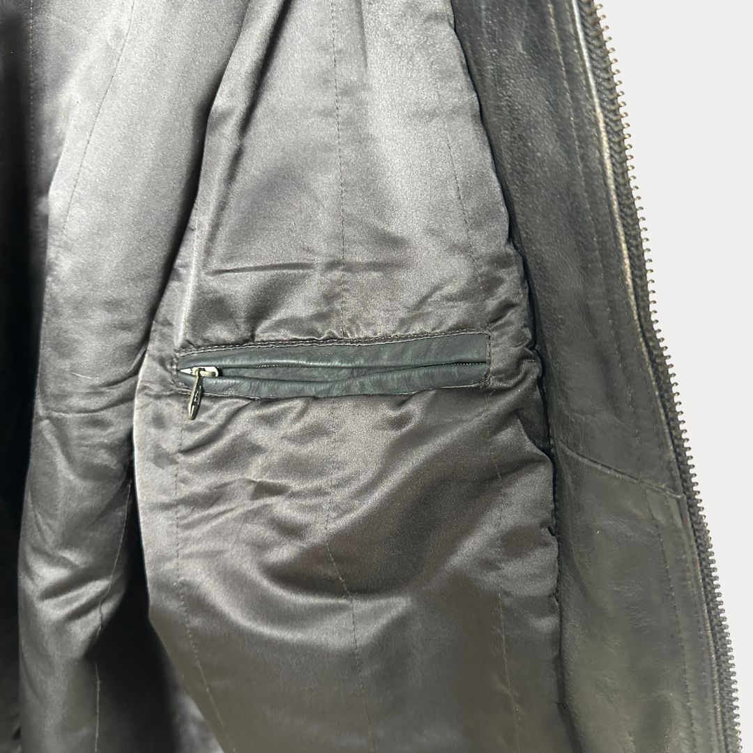 Vintage Kcero Brown Genuine Leather Jacket XL - Funkify
