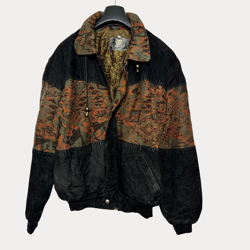 Vintage Knit Bomber Jacket Large - Funkify