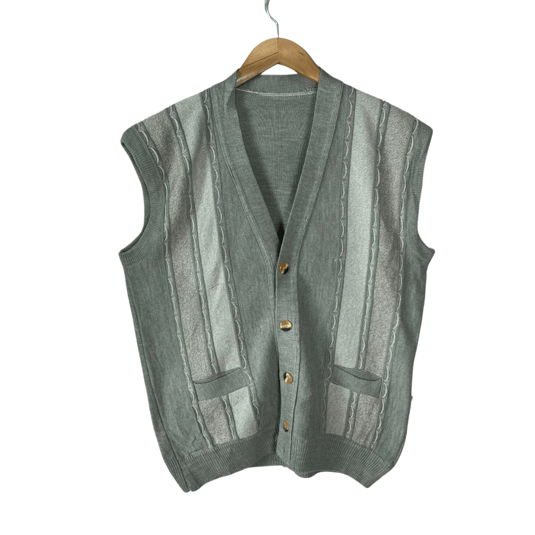 Vintage Knit Vest Large - Funkify