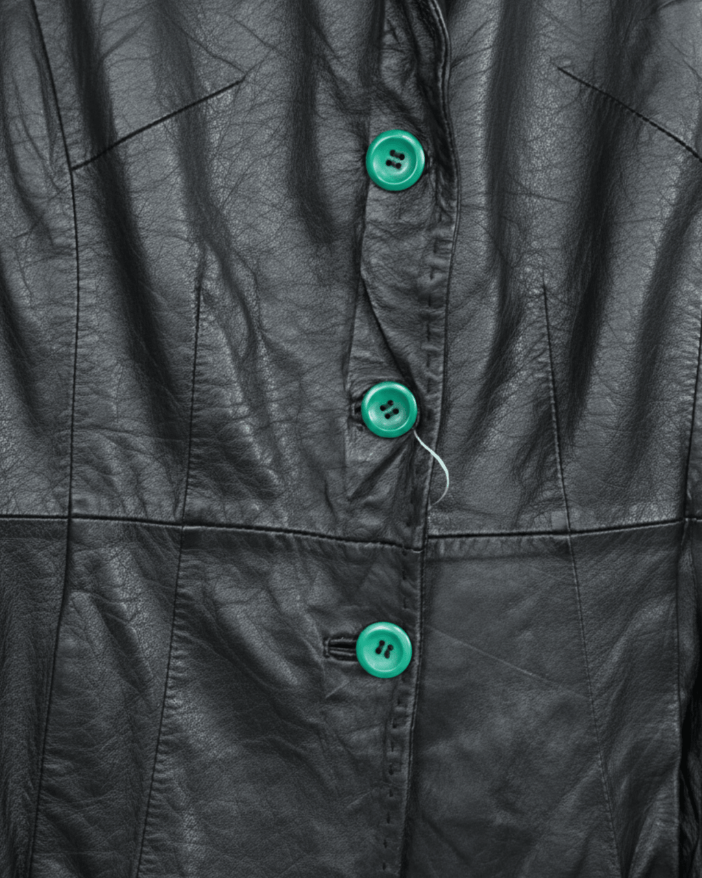 Vintage Lapel Genuine Leather Coat - Women's Medium - Funkify