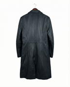 Vintage Lapel Genuine Leather Coat - Women's Medium - Funkify