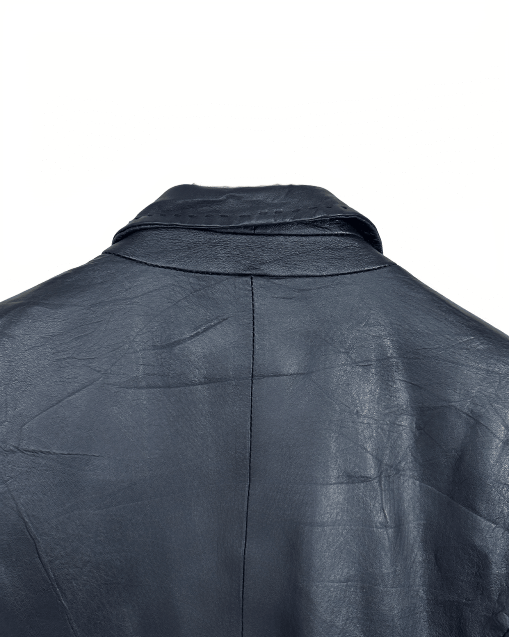 Vintage Lapel Genuine Leather Coat - Women's Medium - Funkify