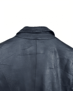 Vintage Lapel Genuine Leather Coat - Women's Medium - Funkify