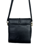 Vintage Leather Croc - Embossed Crossbody Messenger Bag - Funkify