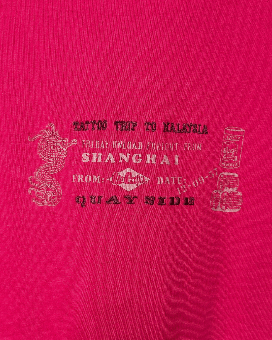 Vintage Lee Cooper Quay Side T-shirt – Shanghai Print – XL - Funkify