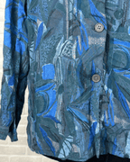 Vintage Long Sleeve Abstract Print Women's Shirt - Medium - Funkify