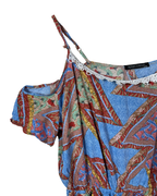 Vintage Marco & Co Cold Shoulder Boho Jumpsuit - Funkify
