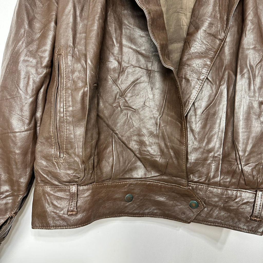 Vintage Marina Vera Pelle Genuine Leather Jacket Large - Funkify
