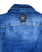 Vintage Mario Morato Studded Denim Vest with Raw Edges - Funkify