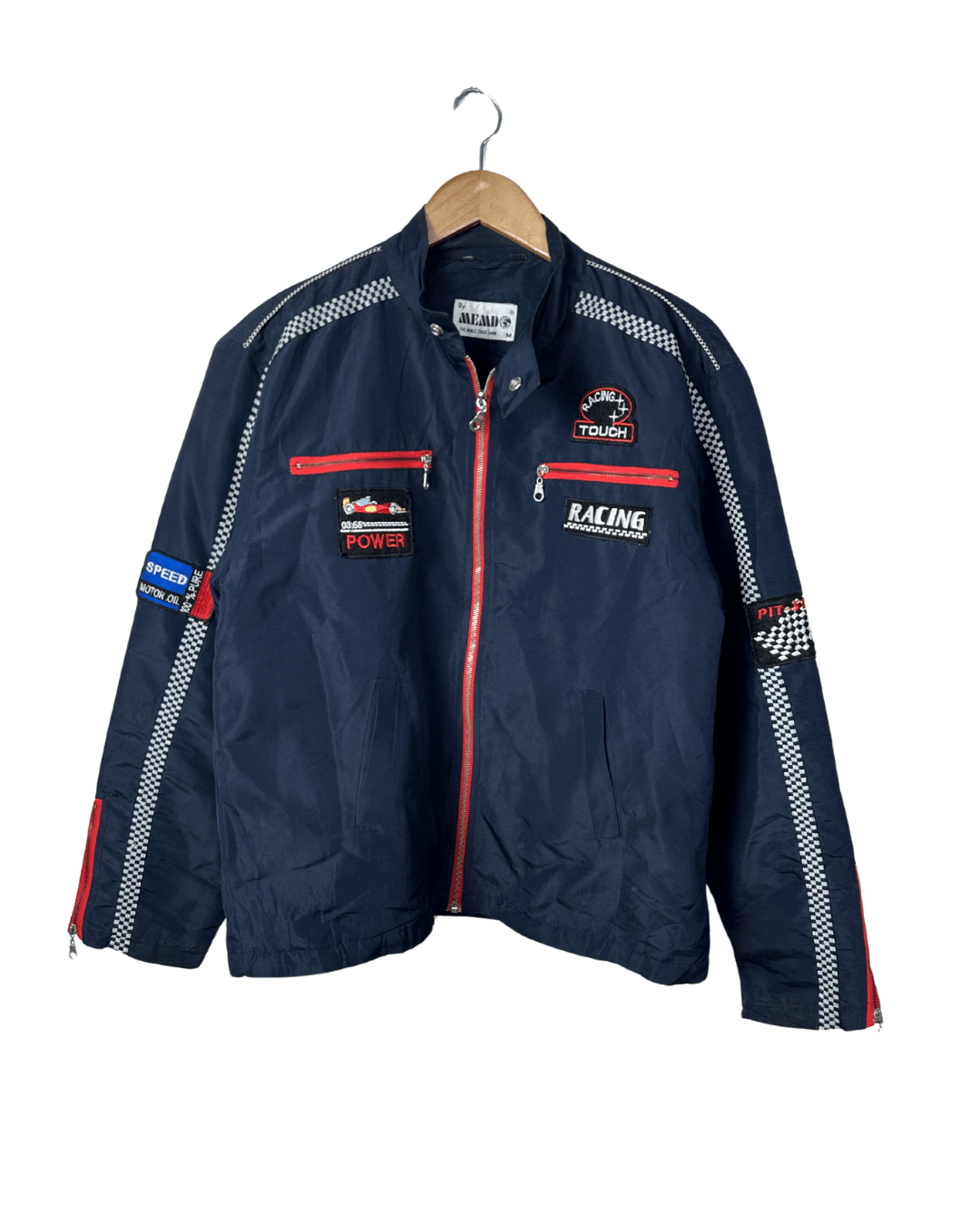 Vintage MEMD Gran Prix Motif Racing Jacket Large - Funkify