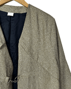 Vintage Metallic Woven Women's Evening Jacket – Hook Closure - Funkify