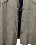 Vintage Metallic Woven Women's Evening Jacket – Hook Closure - Funkify