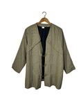Vintage Metallic Woven Women's Evening Jacket – Hook Closure - Funkify