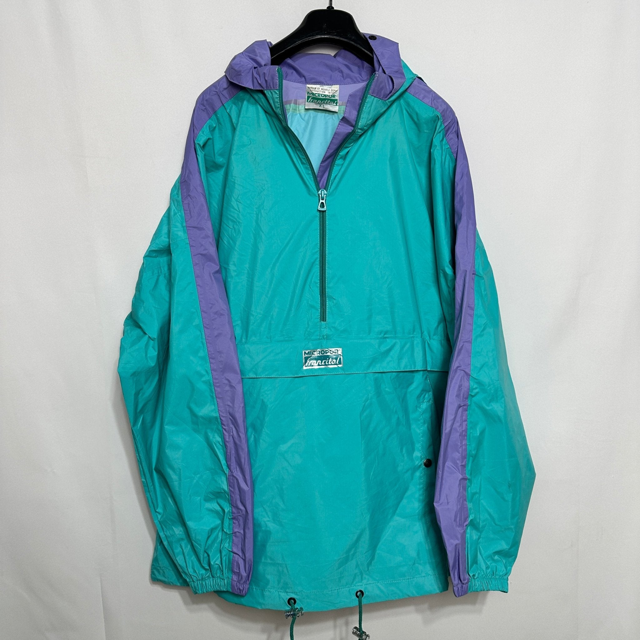 Vintage Micropor Shell Jacket with Foldable Hood XL - Funkify