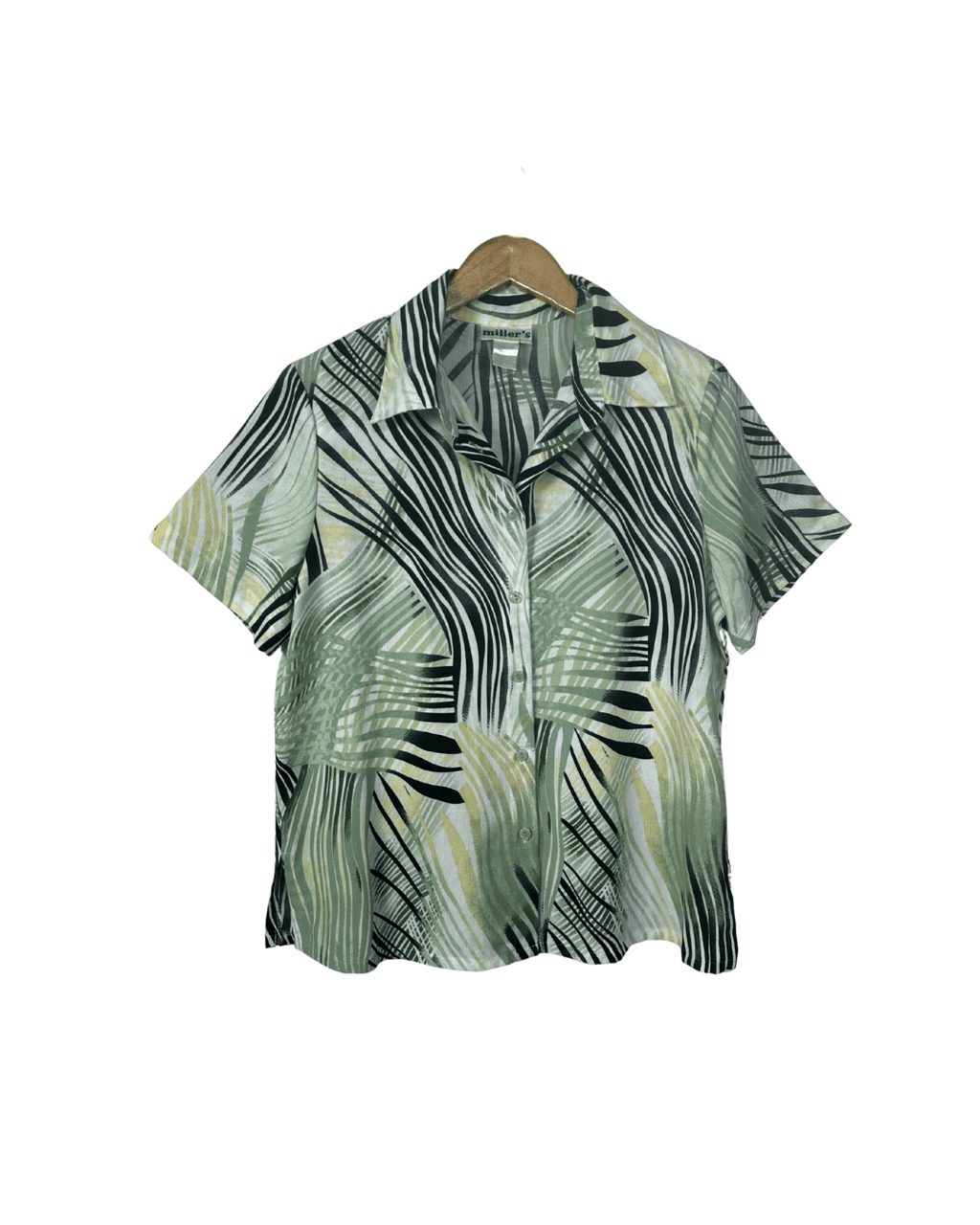 Vintage Miller's Shirt w/ Shoulder Pads - Women's XL - Funkify
