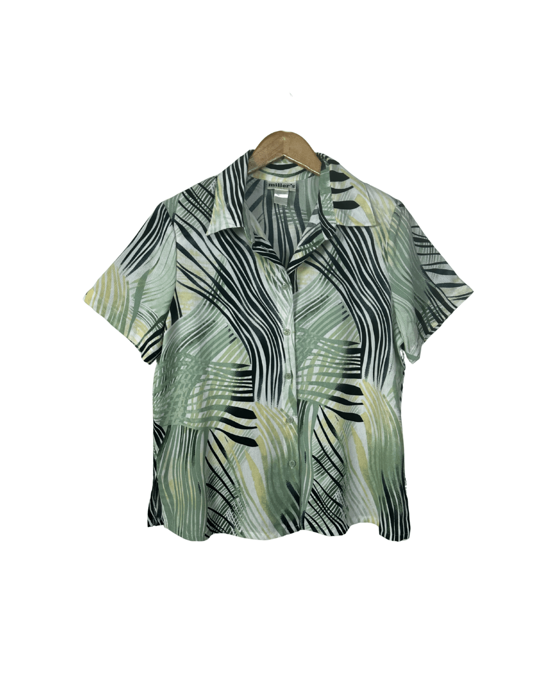 Vintage Miller's Shirt w/ Shoulder Pads - Women's XL - Funkify