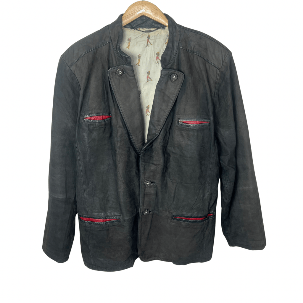 Vintage Montes Leather Jacket Large - Funkify