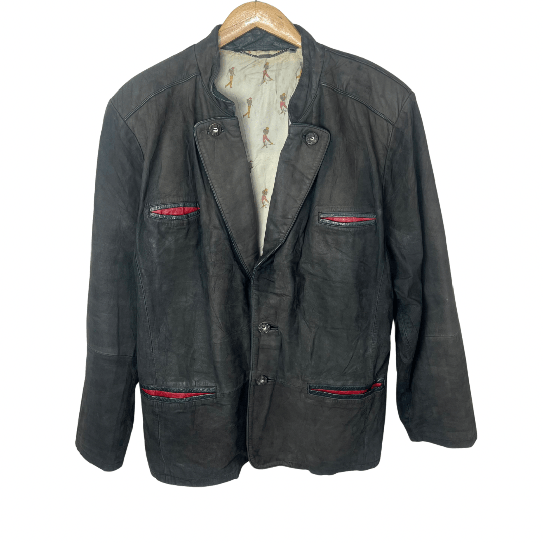 Vintage Montes Leather Jacket Large - Funkify