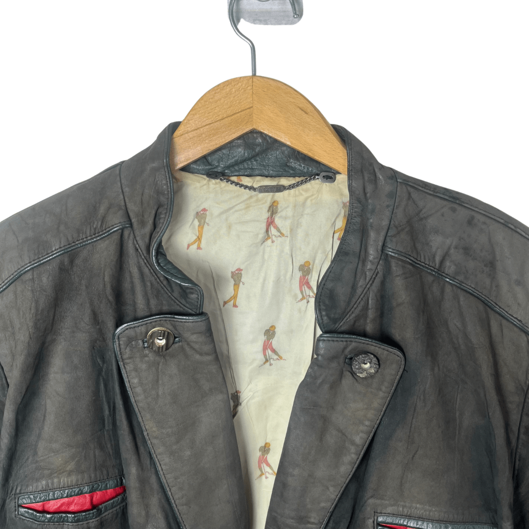Vintage Montes Leather Jacket Large - Funkify