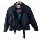 Vintage MQp Genuine Leather Jacket Medium - Funkify
