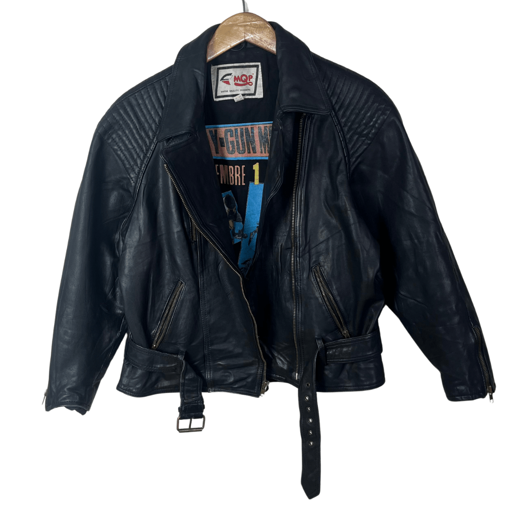 Vintage MQp Genuine Leather Jacket Medium - Funkify