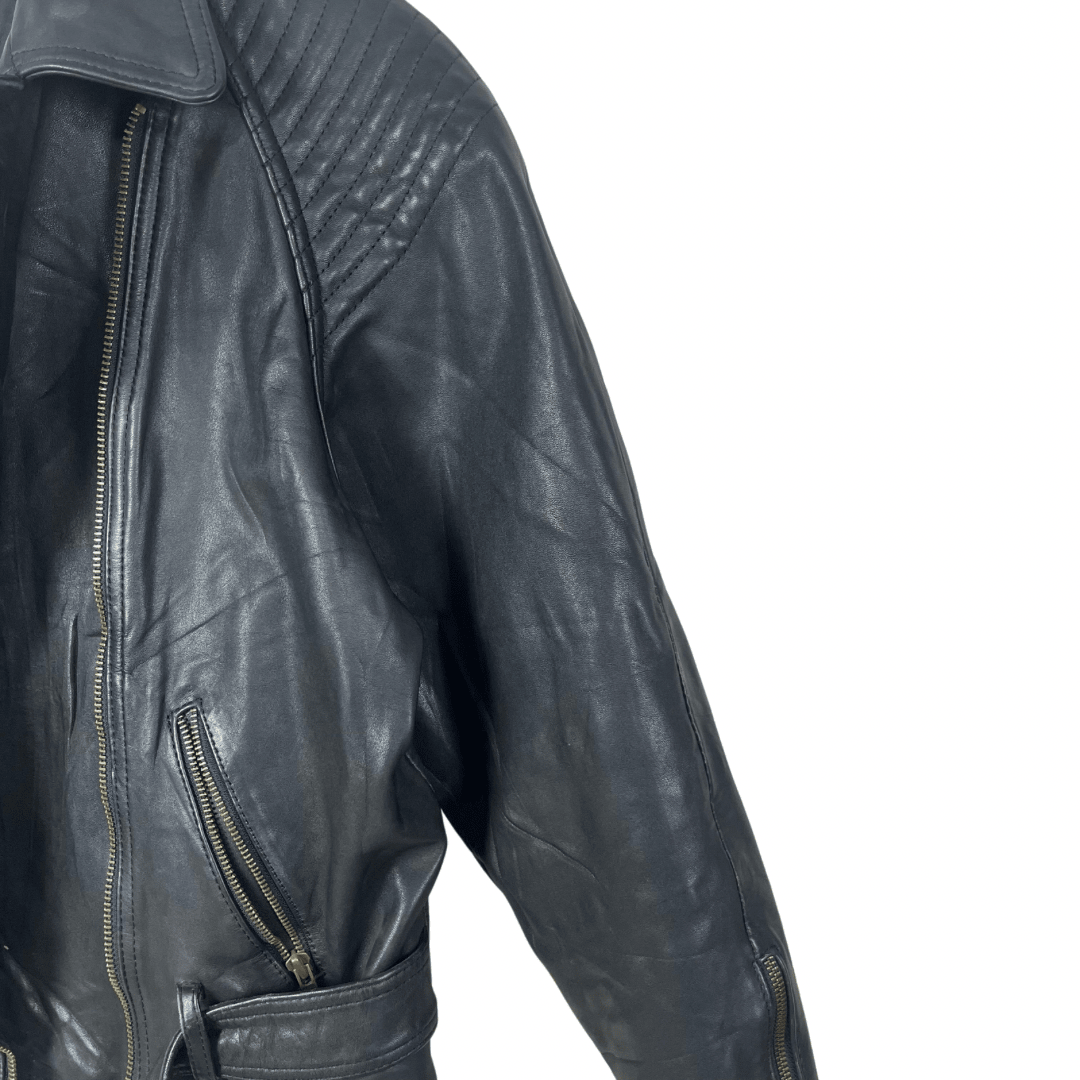 Vintage MQp Genuine Leather Jacket Medium - Funkify