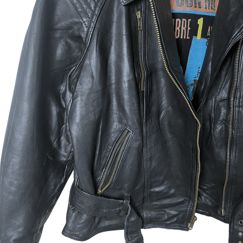 Vintage MQp Genuine Leather Jacket Medium - Funkify