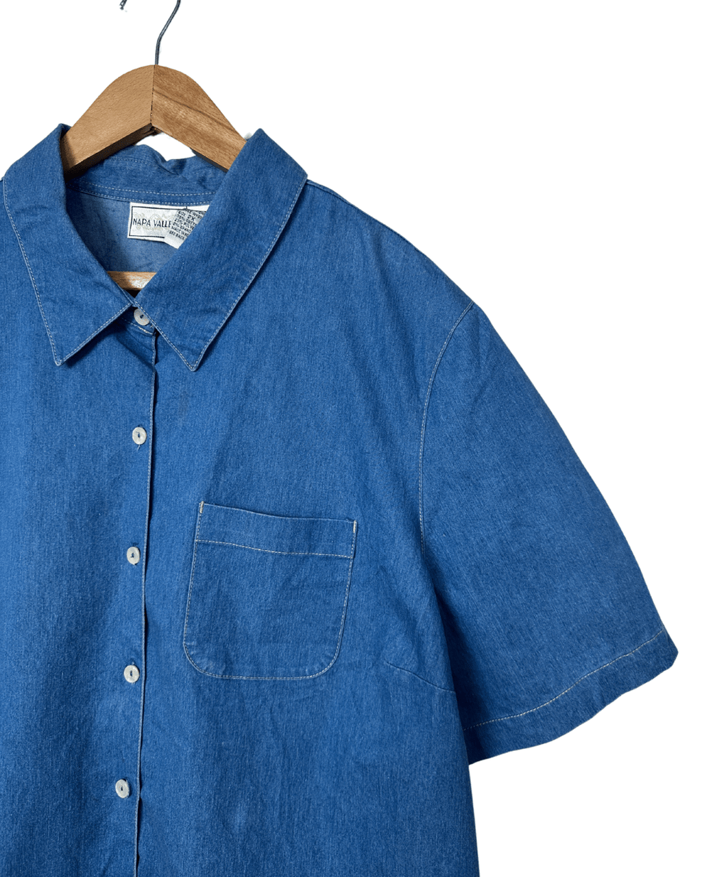 Vintage Napa Valley Denim Embroidered Women's Shirt 2XL - Funkify