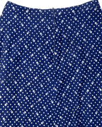 Vintage Navy Blue Floral Midi Skirt - Funkify