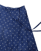 Vintage Navy Blue Floral Midi Skirt - Funkify