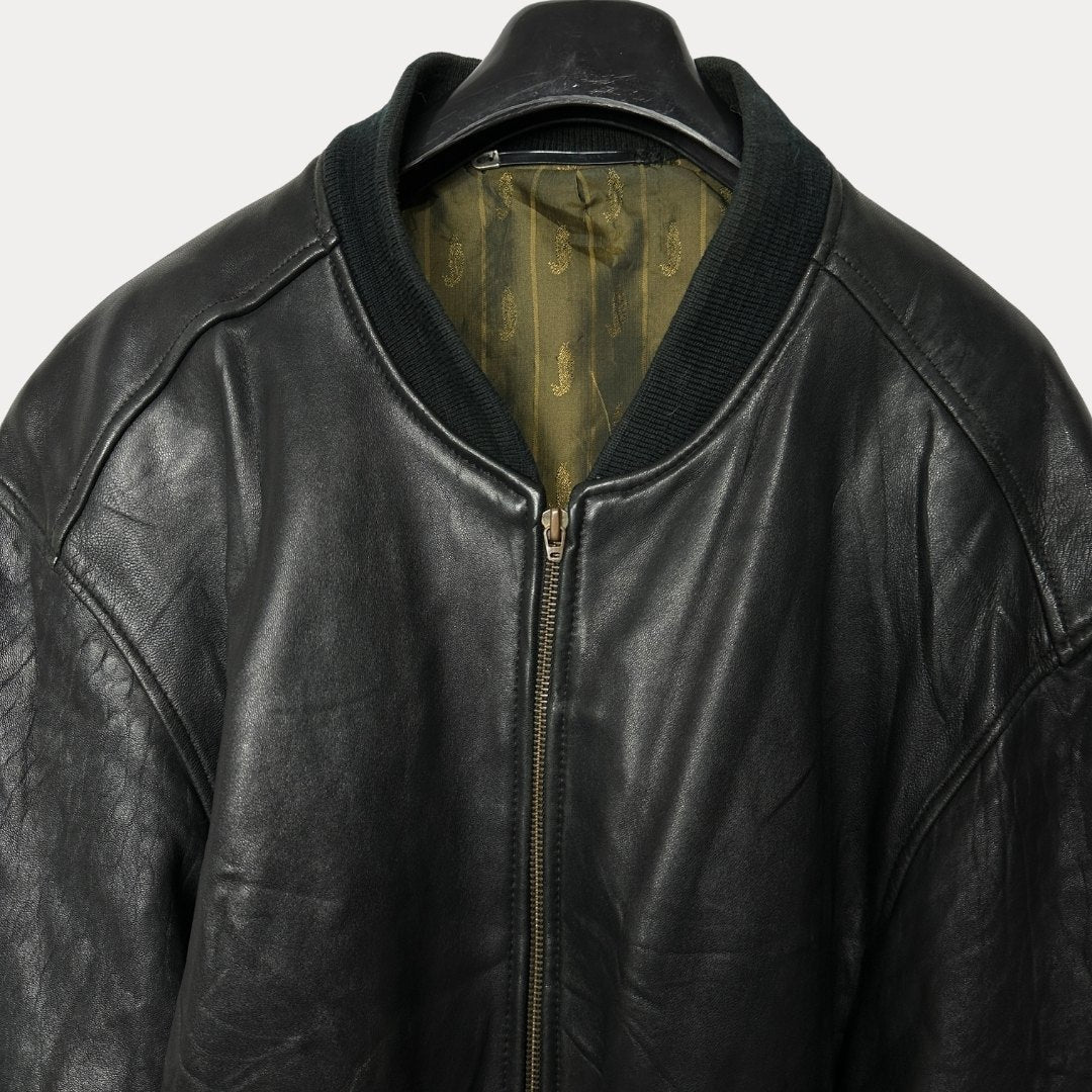 Vintage New Fast Genuine Leather Jacket Large - Funkify