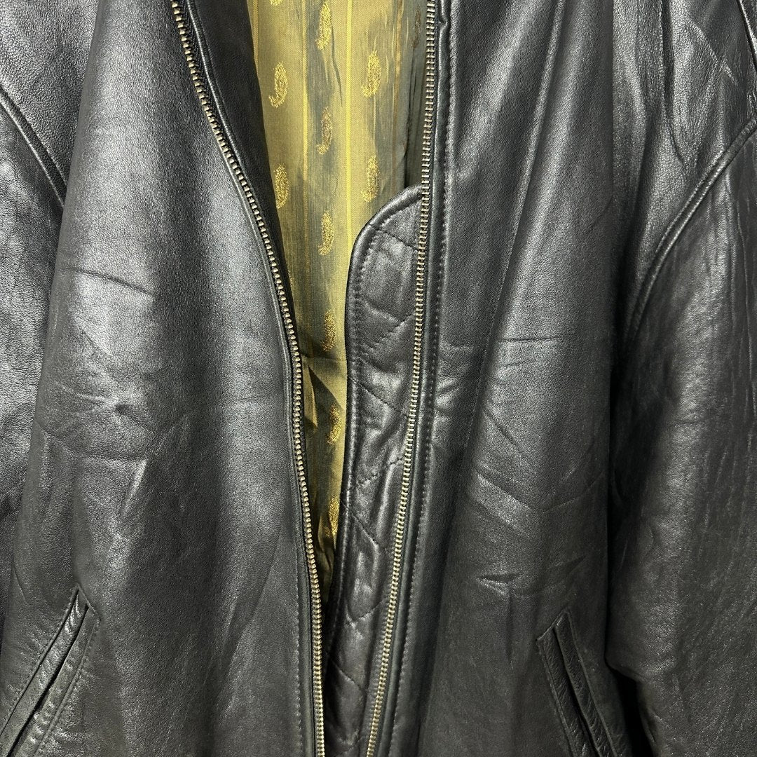 Vintage New Fast Genuine Leather Jacket Large - Funkify