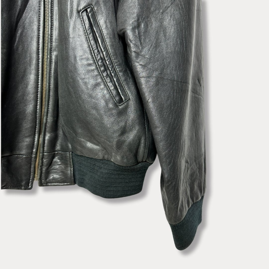 Vintage New Fast Genuine Leather Jacket Large - Funkify