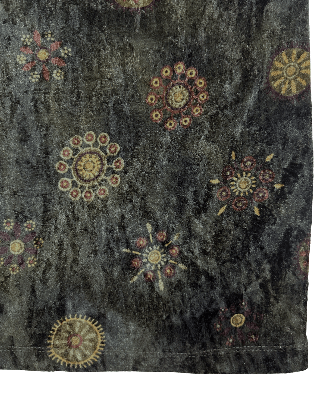 Vintage Noppies Nature Velvet Sunburst Knee - Length Skirt - Funkify