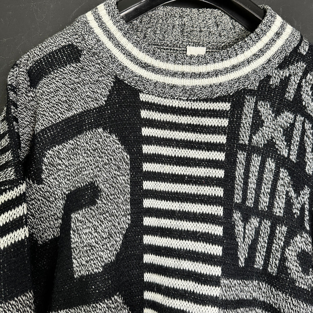 Vintage Number Print Sweater - Funkify