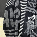 Vintage Number Print Sweater - Funkify