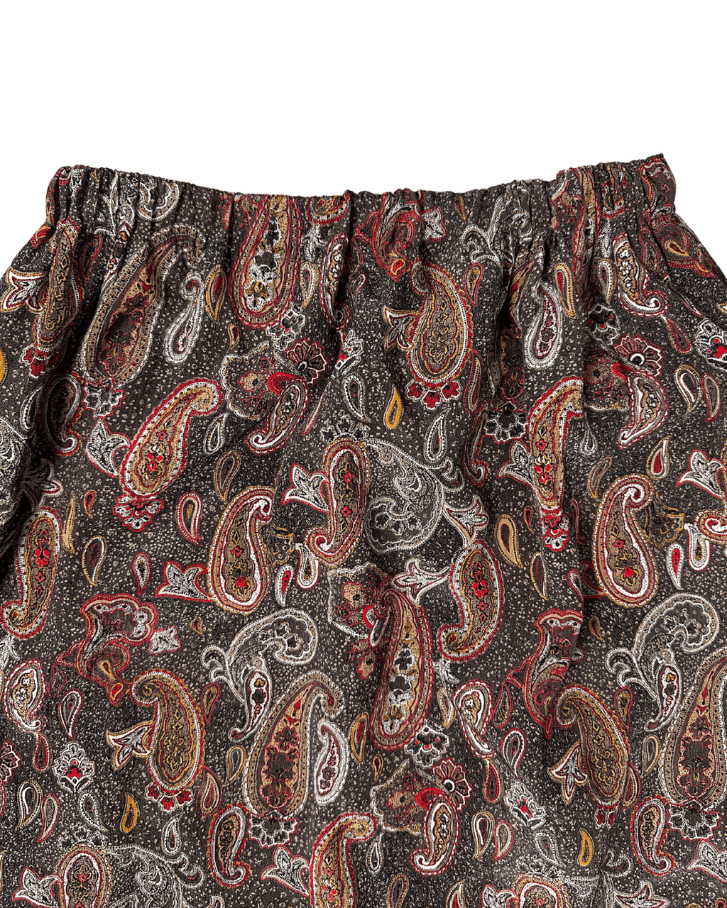 Vintage Paisley Print Lined Flowy Fit Skirt - Funkify
