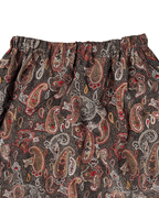Vintage Paisley Print Lined Flowy Fit Skirt - Funkify