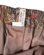 Vintage Paisley Print Lined Flowy Fit Skirt - Funkify
