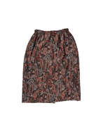 Vintage Paisley Print Lined Flowy Fit Skirt - Funkify