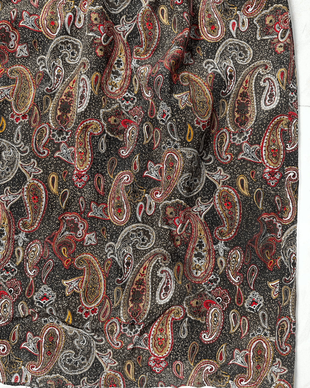 Vintage Paisley Print Lined Flowy Fit Skirt - Funkify