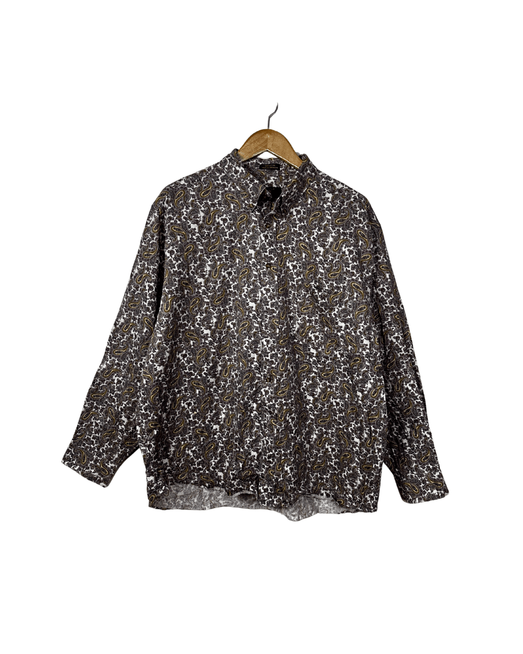 Vintage Paisley Print Long Sleeve Shirt 2XL - Funkify