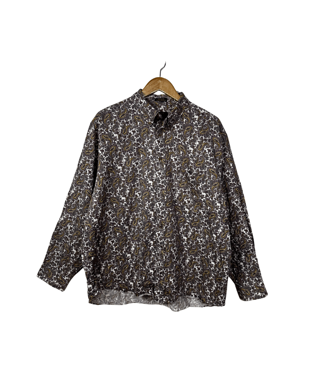 Vintage Paisley Print Long Sleeve Shirt 2XL - Funkify