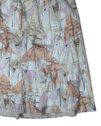 Vintage Pastel A - Line Sailboat Print Midi Skirt - Funkify
