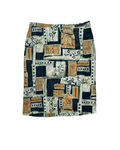 Vintage Patchwork Abstract Midi Skirt - Funkify