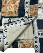 Vintage Patchwork Abstract Midi Skirt - Funkify