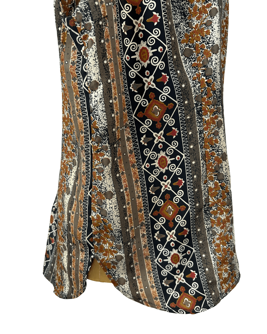 Vintage Patterned Sleeveless Shirt 2XL - Funkify