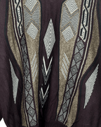 Vintage Patterned Sweater 2XL - Funkify